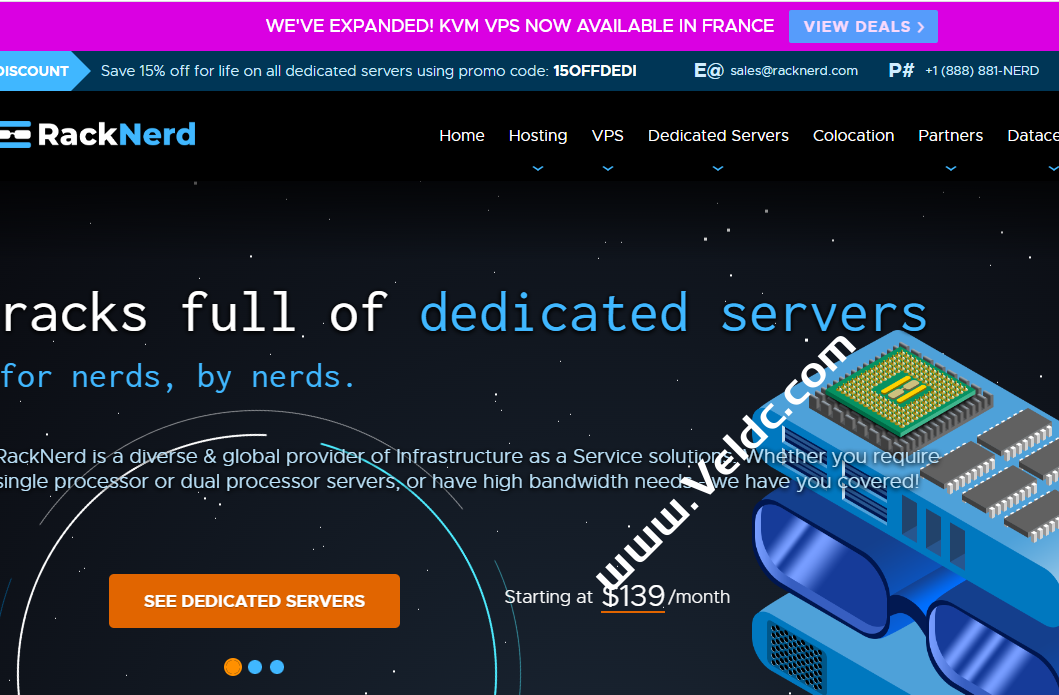 RackNerd：国外便宜年付VPS，KVM虚拟，1Gbps带宽，可选美国/荷兰/法国等机房，年付10.18美元起缩略图